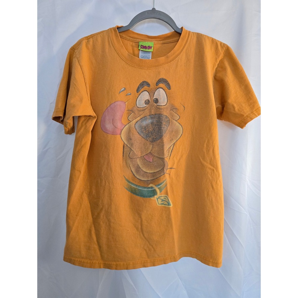 Vintage Kids Scooby Doo Graphic T Shirt Orange‎ Youth Large 12 14 Cartoon Tee